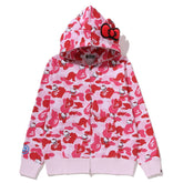 BAPE x Sanrio Characters Hello Kitty Camo Full Zip Hoodie (Ladies)