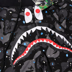 BAPE Space Camo Shark Sweat Shorts
