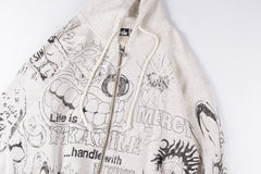 Hellstar Graphic-Print Zip-Up Hoodie