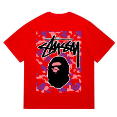 BAPE X Stussy Ape Head Tee