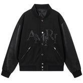 AMlRl Staggered Logo Varsity Jacket