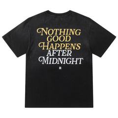 AMlRl Nights Cotton Crewneck T-Shirts