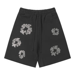 Denim Tears Cashmere Swarovski Cotton Wreath Shorts