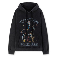 Off-White Graphic-Print Cotton Hoodie