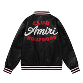 AMlRl Club Leather Varsity Jacket