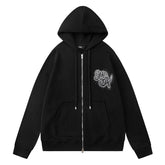 AMIRI Relaxed Zip Up Cotton Hoodies