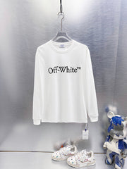OFF-WHITE Logo Print Long-Sleeve T-Shirt