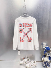 OFF-WHITE Cherry Blossom Print Long-Sleeve T-Shirt