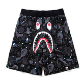 BAPE Glow Space Camo Shark Sweat Shorts