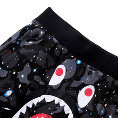 BAPE Glow Space Camo Shark Sweat Shorts