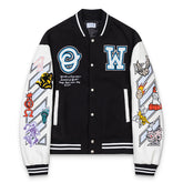 OFF WHITE Logic Patch varsity jacket
