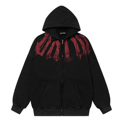 Palm Angels Big Neck Logo Zip Hoodie