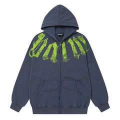 Palm Angels Big Neck Logo Zip Hoodie