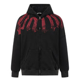 Palm Angels Big Neck Logo Zip Hoodie