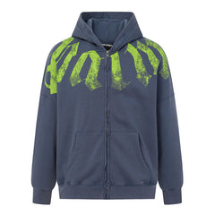 Palm Angels Big Neck Logo Zip Hoodie