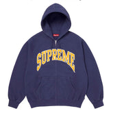 Supreme SS26 WEEK9 Cracked Raglan Zip Up Hooded Sweatshirt
