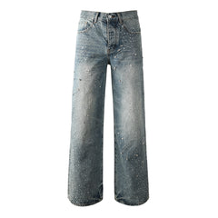 Purple Brand Crystal Diamond Jeans #9129