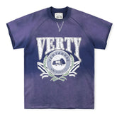 Verty University Crewneck Tee "Blue"