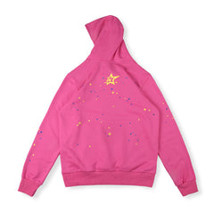 Sp5der Young Thug Punk Hoodie-Pink #142