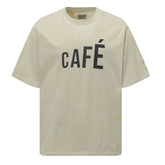 GALLERY DEPT. Men's Natural Paint-Splattered Distressed Printed Cotton-Jersey T-