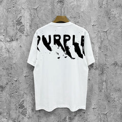 Purple Brand Paint-streaked logo T-Shirt