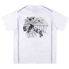 Sp5der Contrast Stitch Slub Tee