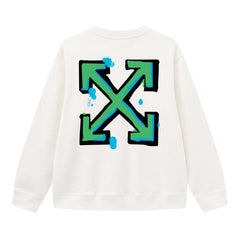 Off White Arrow Pattern Printed Sweatshirts