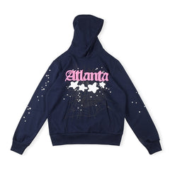 Sp5der Atlanta Hoodie-Navy #5503