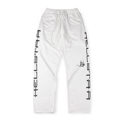 Hellstar Gothic Logo Straight-Leg Sweatpants