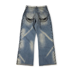 Hellstar Raw Edge Airbrushed Jeans
