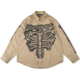 Hellstar Skull Print Shirt Jacket