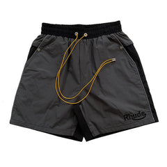 RHUDE Colorblock embroidered letters Shorts