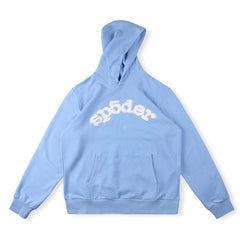 Sp5der Spider Web Hoodie-Blue #8208