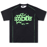 Sp5der Contrast Stitch Slub Tee
