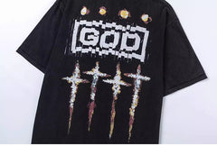 SAINT MICHAEL God Short Sleeve T-Shirt