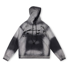 Hellstar Studios Grey Vintage Logo Washed Hoodie