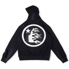Hellstar Basic Letter Print Casual Hoodie Black