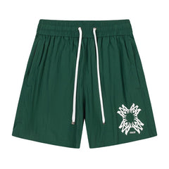 AMIRI Straight-Leg Mid-Length Logo-Print Swim Shorts