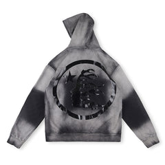 Hellstar Studios Grey Vintage Logo Washed Hoodie