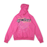Sp5der Young Thug Punk Hoodie-Pink #142