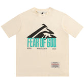 Fear Of God X RRR123 washed and distressed short-sleeved T-shirts