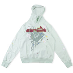 Sp5der Spider Web Hoodie-Green #5505