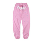 Sp5der White Foam Printing Pant-Pink #8151