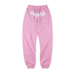 Sp5der White Foam Printing Pant-Pink #8151
