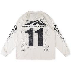 Hellstar Moto Cross Long Sleeve Tee
