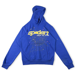 Sp5der Spider Web Hoodie-Blue #8207