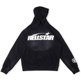 Hellstar Basic Letter Print Casual Hoodie Black