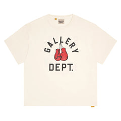 Gallery Dept Logo Printed T-Shirt Apricot Loose Fit