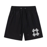 AMIRI Straight-Leg Mid-Length Logo-Print Swim Shorts
