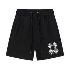 AMIRI Straight-Leg Mid-Length Logo-Print Swim Shorts